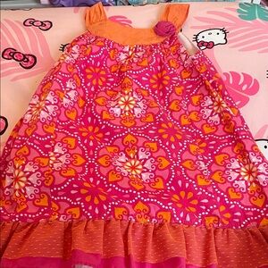 Penelope Mack Pink and Orange Kids Dress